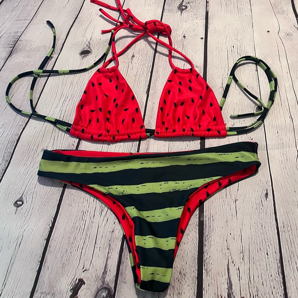 Reversible Watermelon Swim Suit Bikini